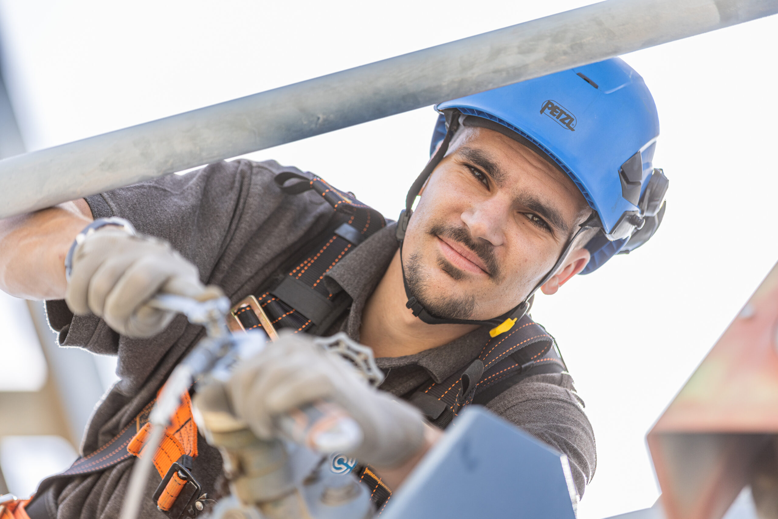Man working on a line
