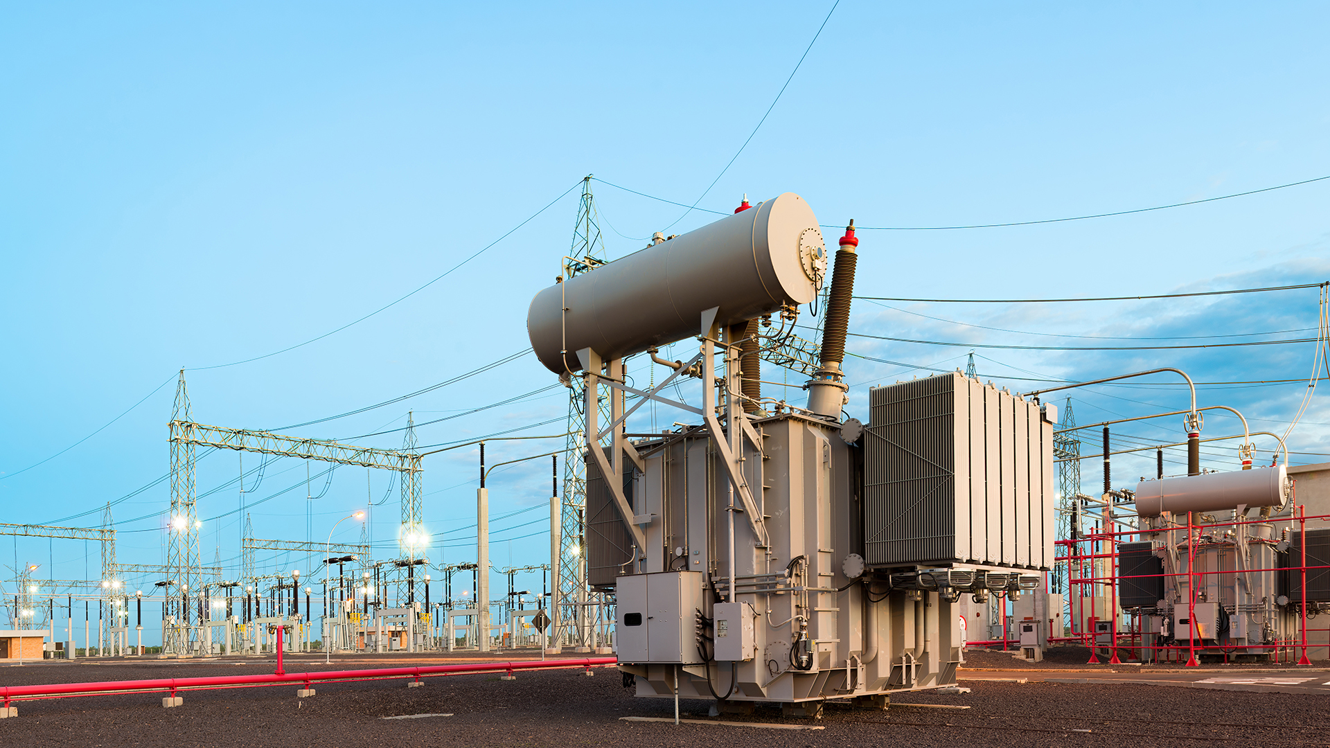 Power Transformer in High Voltage Electrical Outdoor Substation